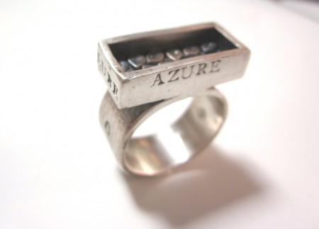 Azure Shadow Box Ring by Patrik Kusek