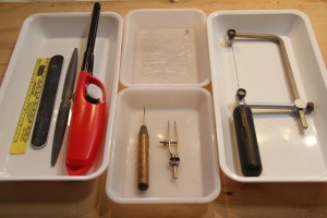 Some basic ax carving tools for sand casting