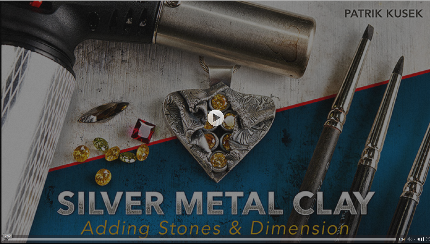 Metal Clay adding stones and dimension by Patrik Kusek